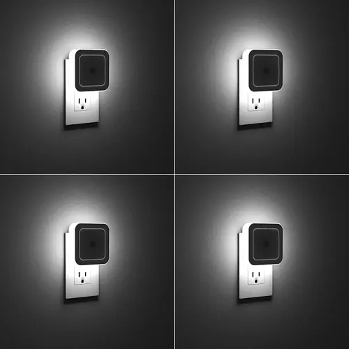Night Light, Night Lights Plug into Wall 4-Pack, Dusk to Dawn Nightlight, Plug in Night Light Led Night Lights for Bedroom, Bathroom, Hallway Warm White Home Lighting