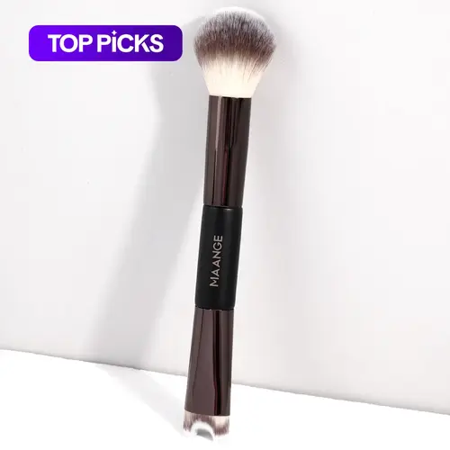 Dual-Ended Makeup Brush, Beauty Brush, Multifunctional Blush, Loose Powder, Nose Contour, and Highlight Brush, 1 Count, Makeup Tool Gift for Women and Girls #GLOBAL PICKS