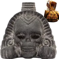 Screaming Aztec Death Whistle by ITZCOEHUA - Loudest Authentic Human Sounding Screams 125+ Decibels, Loud, Collectible, Aztec Design in Obsidian Black Decor Religious, Aztec Whistle Popular