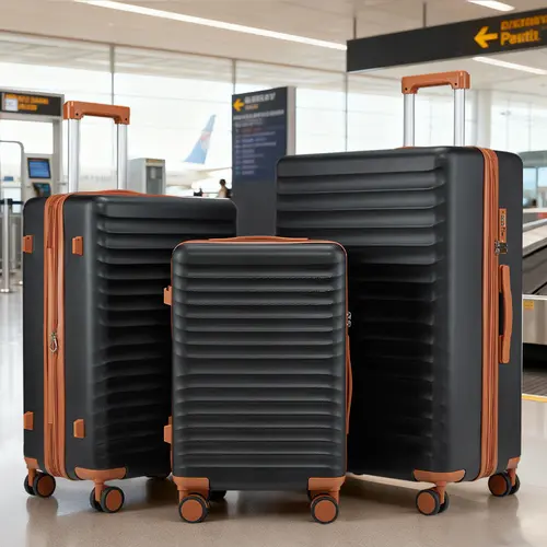 Multifunctional Hardshell 3-Piece Luggage Set - 20-Inch Lightweight Carry-On, 360° Spinner Wheels, TSA Lock, 15.6-Inch Laptop Backpack, Toiletry Bag for Business Trips (Check-In & Boarding Luggage with Wheels), Multifunctional Luggage Set
