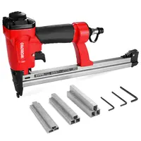 #toolupgrade WORKPRO Pneumatic 20 Gauge Staple Gun, Oil-Free T50 Upholstery Stapler with 1260 packs 1/4" to 5/8" Staples, Extended Magazine, 200-count Staple Capacity, for Carpentry, Woodworking and DIY Projects