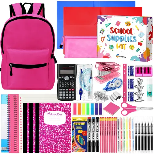 126 Pcs Middle High School Supplies Kit with Backpack for Student 7-12 Grades School Supplies Bulk Bundle Essential Notebook Calculator for Xmas Holiday Gifts