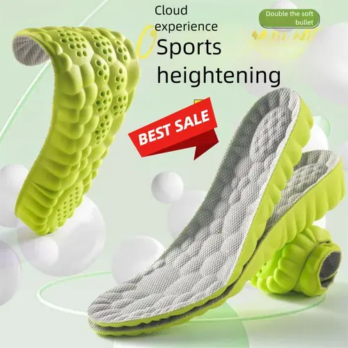 XORAM  Height Increase Women's Men's Sports High Elastic Shock Absorption Antibacterial Deodorant Breathable Sweat Absorption Casual Memory Shock Absorption 6041 Support for Men and Women High Arch Support insoles Unisex soles christmas Foot Pads Footwear