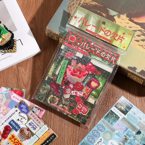 45 Sheets Japanese Manga Style Sticker Book 800+Pcs Heisei Retro Romantic Memory Series Manga Books Style Korean Sticker Aesthetic Japanese Stickers Book for Adults Valentine Gifts