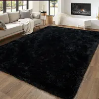 【Summer Sale Deals】【Moving Season】REZUTAN Premium Microfiber Shaggy Area Rug for Living Room & Bedroom Machine Washable Non-Slip Memory Foam Padding Nursery & Kids Room Decor ，Fluffy 1.4-inch High Pile