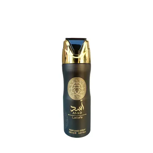 Lattafa Asad Unisex Scented Fragrance Deodorant Body Spray with Vanilla Aroma, 200ML (6.8 Oz) – Ideal Gift for Fragrance Enthusiasts