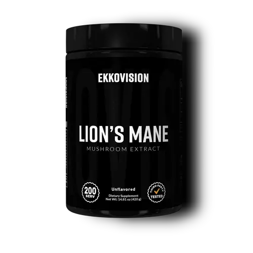 EKKO Lion’s Mane Mushroom Powder | 200 Servings | Cognitive Support | 3rd Party Tested