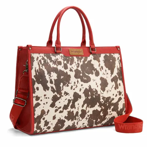 Wrangler Carry-All Large Laptop Tote Work Tote /Crossbody for Women Large Capacity Everyday Use Durable Commuter Purse Teacher,Doctor,Nurse Cup Holder