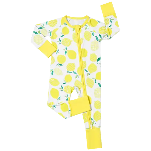Bamboo Baby Long Sleeve One Piece Romper Jumpsuit - Breathable, Soft, Cute Basic, 2-Way Zipper Snap Coverall Sleeper for Boys & Girls, All Seasons Infant Sleepwear Outfit Bamboo Onesies Bodysuit Outfit