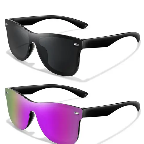 Unisex Simple Style Sunglasses, Square Frame Mirrored Lens Sunglasses, Fashionable Sun Protective Eyewear, Sporty Eyewear for Outdoor Activities, Cycling, Running, Fishing, Sunglasses for Sports