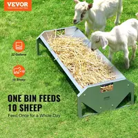 VEVOR Livestock Feeding Trough 22 Gallon Capacity 45" Goat Feeder for 10 Sheep#BackToSchool