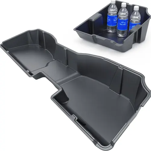 OEDRO Underseat Storage for 2014-2018 Chevy Silverado/GMC Sierra 1500 Crew Cab, 2015-2019 2500HD 3500HD, Upgraded Rear Under Seat Storage Truck Organizer Tool Box