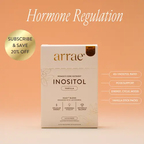 Arrae Hormone Balancing Inositol | Vanilla Flavored Pixie Sticks | Mood, Cycle & Skin Support for Women | Healthcare