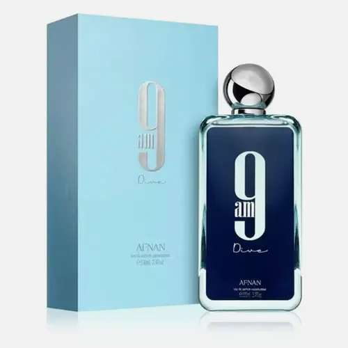 Afnan 9am Dive Eau De Parfum (EDP) for Men, 3.4oz(100ml) Single Item - Long Lasting Fragrance, Fresh Daily Wear Men's Colognes, Sensory, Masculine, Elevated