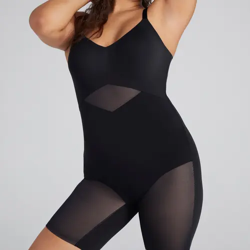 Honeylove Mid-Thigh Bodysuit - Shapewear for Women with Built-In Wireless Bra
