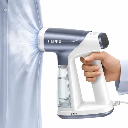 FEPPO Vacuum Steamer for Clothes, Handheld Garment Steamer with Suction, 2-in-1 Steam & Iron, LED Display, Adjustable Suction & Steam Modes, One-Hand Vacuum Steamer for Home (For 110-120V),back to school,back to school haul