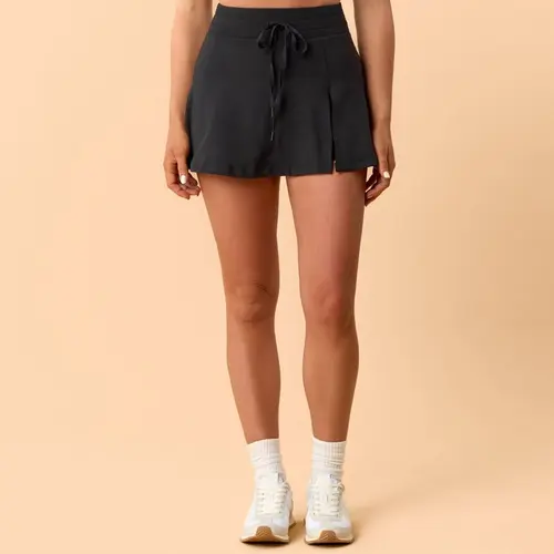 Blogilates Women's Trailblaze Slit Skort - Drawstring & Elastic Waist, Stretchy Athletic Skirt with Shorts Underneath, Tennis Skort, Gym Clothes for Women, Athletic Skirts, Skirts With Shorts Underneath
