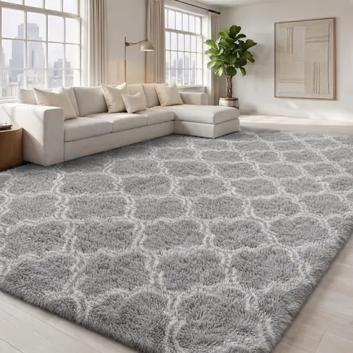 FAMVAL Modern Fluffy Area Rug, Super Soft Thick Plush Rug for Living Room Bedroom Nursery, Non-Slip Pet Friendly Rectangular Carpet summerwins,back to school,dorm essentials,home decor,home essentials