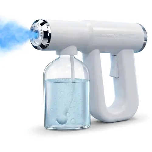 GJANSH Cordless Nano Spray Gun, Rechargeable Fine Mist Atomizer, Portable Blue Light Sprayer for Barber & Home Cleaning