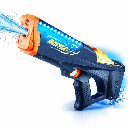 Light Up Electric Water Blaster for Kids, Automatic Rechargeable Water Spray Toy with RGB LED Effects, Outdoor Summer Gift Automatic Water Blasts Led Watergun