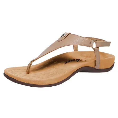 Women's Orthopedic T-Strap Thong Sandals - Casual Comfy Faux Leather Summer Shoes with Arch Support, Massaging Footbed, Adjustable Buckle, Slip-On Design, Flat Sole, Feminine Style Footwear, Casual Comfy Sandals