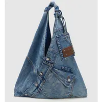 URBAN REVIVO 2026 Denim Leather Casual Crossbody/Shoulder Bag - Women's Purses, Streetstyle Spring Statement Bag UAYB50083, Casual Shoulder Bag, Crossbody Bags For Women summerwins,summerwins