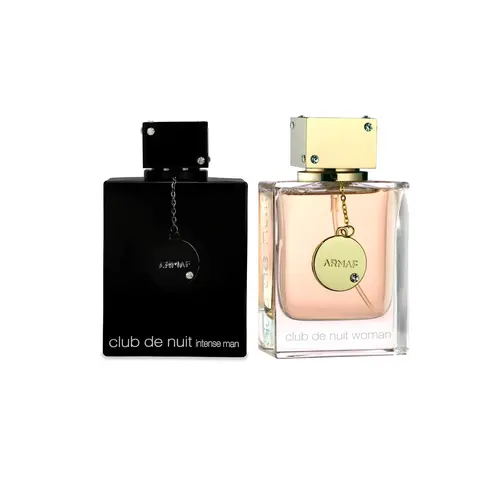 Armaf Club de Nuit Intense Men’s & CDN Women’s EDP 2-Piece Limited Edition Non-Toxic Adult Fragrance Duo Set, 3.4 fl oz Each, with Aromatic Amber Spicy, Citrus Rose Wood & Smoky Rose Notes