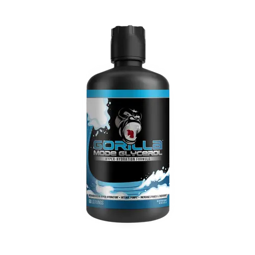 Gorilla Mode Liquid Glycerol Pre-Workout - Hydrating Formula for Intense Pumps, Intramuscular Hyper-Hydration - 33 FL OZ Unflavored Fitness Supplement