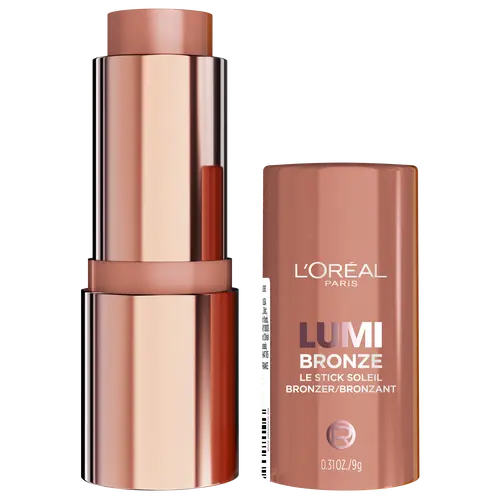 Lumi Bronzer Stick, Buildable Cream-to-Powder Formula, Glow All Day, L'Oréal Paris