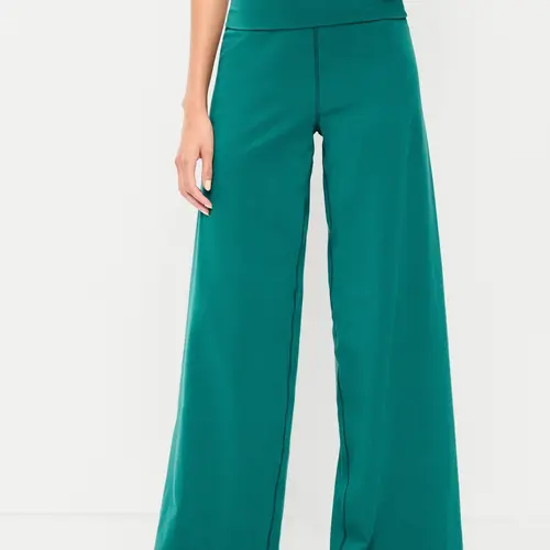 Old Navy Women's High-Waisted PowerChill Fold-Over Wide-Leg Pants