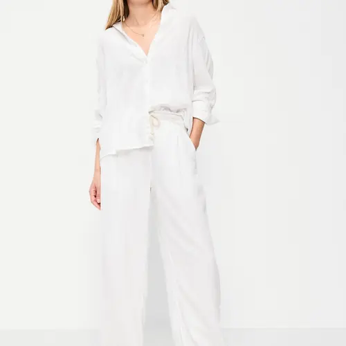 Old Navy Women's High-Waisted Crinkle Gauze Barrel Ankle Pants