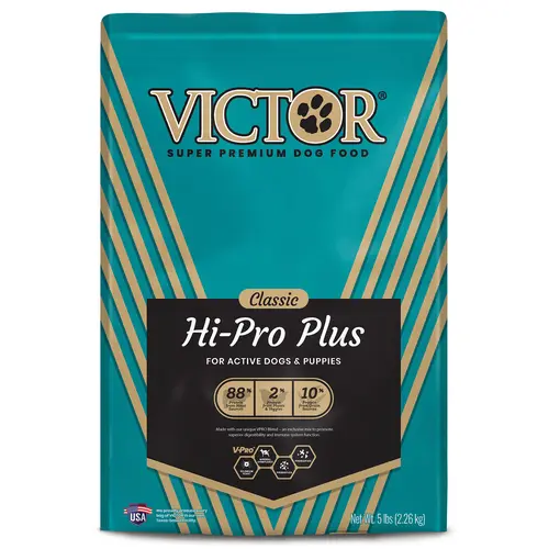 VICTOR Classic High-Protein Dry Puppy Food - 5 lbs Puppy Formula, AAFCO Complete, For All Life Stages, With Taurine, Potassium Chloride, Grain Sorghum, Quality Protein Sources, Supports Strong Immune System