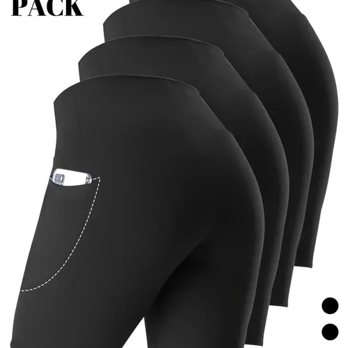 4pcs Plus Size High-Waisted Shorts | Side Pocket Moon Pocket 5-Inch, High-Stretch Fabric, Casual, Plus Size Casual Shorts, Intelligent Memory Waistband, 4D Fluid Fit, Designed for Curvy Figures, Tummy Control Shorts with Side Pockets tiktokshopbacktoschoo