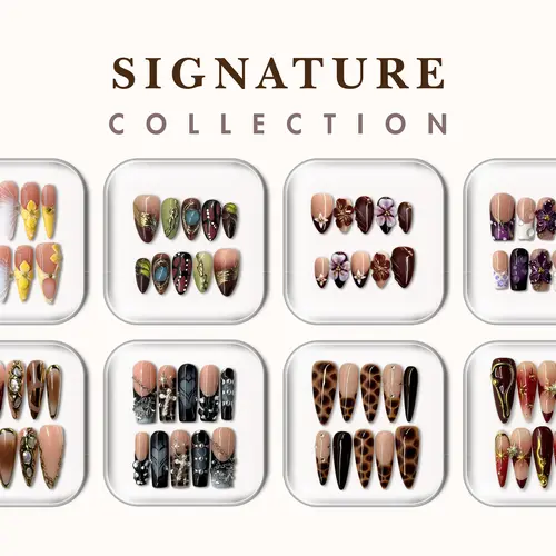 NailPhoria SIGNATURE Collection - Handmade Press-On Nails | Reusable, Salon-Quality, Long-Lasting, Glossy Design