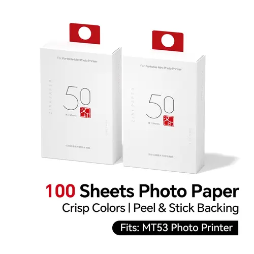 2x3 Sticky Photo Paper, 100/200 Sheets Refill Pack for HPRT MT53 Mini Printer, Instant Dry, Vivid Colors, Peel & Stick Backing,back to school,back to school haul