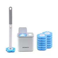 JOIORBOO Upgrade Disposable Toilet Brush, Disposable Toilet Cleaning Set with Holder & Refills, Extended Handle Bowl Brush for Hygienic Bathroom Maintenance, 30 Disinfecting Heads Included,summerwins