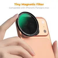 K&F CONCEPT Ultra Tiny Magnetic CPL Mobile Lens Filter for iPhone 17 16 15 Pro/ProMax, Mag Snap-On Smartphone Cellphone Accessory, Portable Anti-Glare & Texture-Enhancing Filter