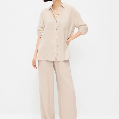 Old Navy Women's High-Waisted Linen-Blend Wide-Leg Pants