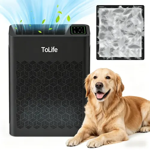 ToLife K2 Air Purifier – HEPA Power for 1095 Ft² Rooms | Auto Mode, PM2.5 Display & Timer | Fights Smoke, Pollen & Allergens