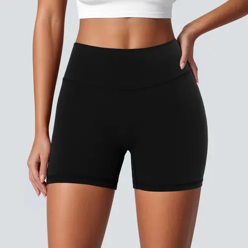 FireSwan Women's High-Waisted Biker Shorts - Tummy Control, Body-Hugging Workout Fit, Bike Cut Active Shorts for Women, Gym, Summervibes
