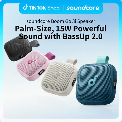 Soundcore Boom Go 3i Portable Bluetooth Speaker by Anker, 15W Punchy Sound, 24H Playtime, IP68, BassUp 2.0, Emergency Charging, Bluetooth 6.0, Waterproof Speaker for Hiking/Cycling/Camping #tiktokshopsummersale, Silicone,back to school,back to school haul