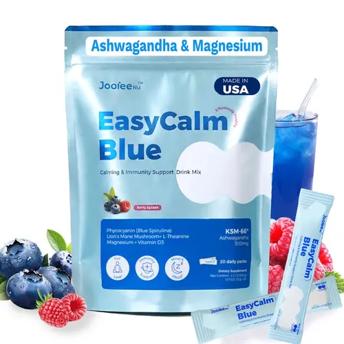 Jooiee Easyblue-Detox, Gut balance, Reduce bloat| Key Ingredients:Blue spirulina,KSM66 awagandha, Magenesium| 20 Servers | Supports Immune System & Metabolism Adaptogenic Healthcare
