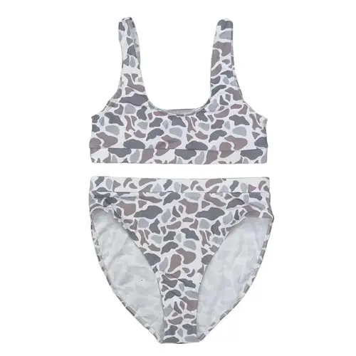 Women Camo Two Piece Swimsuit Bikini Set With High Waisted Bottom Summer Swimwear