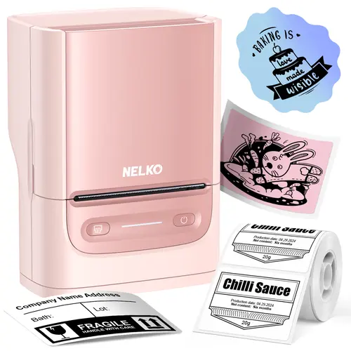 PM220 Label Printer, Bluethooth Label Printer, Portable Thermal Printer for Small Business, Logo, Clothing, Mailing, Sticker Printer for Phones & PC , Fathersdaygift, summerwins