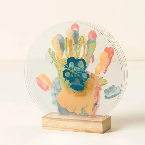 Layers of Love Family Handprint Kit, Personalized Prints Craft Kit for DIY Scrapbooking, Plexiglass Layered Display, 1-of-a-Kind Display Toy