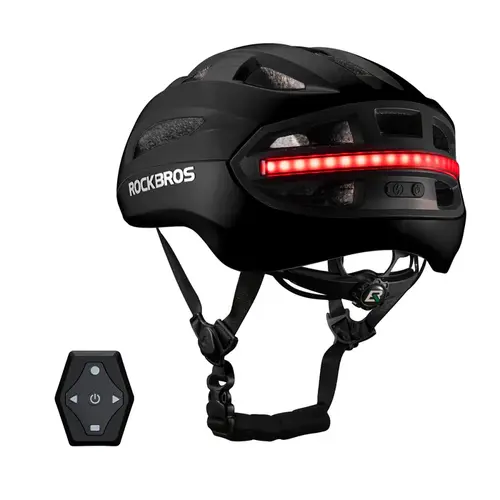 ROCKBROS Smart Cycling Helmet with Steering Remote Control, Multi-Mode Bike Headlight, Tail Light, GlowGuard Lights, 40-60 Hours Battery Life – Flashlight Cycling Helmets & Accessories, Cool Bike Gear, Multi-Modes