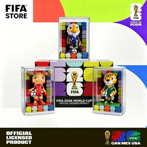 Official FIFA World Cup 2026 Mascot Figure Set – Clutch Eagle, Zayu Jaguar & Maple Moose | Licensed Collectible Gift for Soccer Fans & Collectors,summerwins, New, Abs