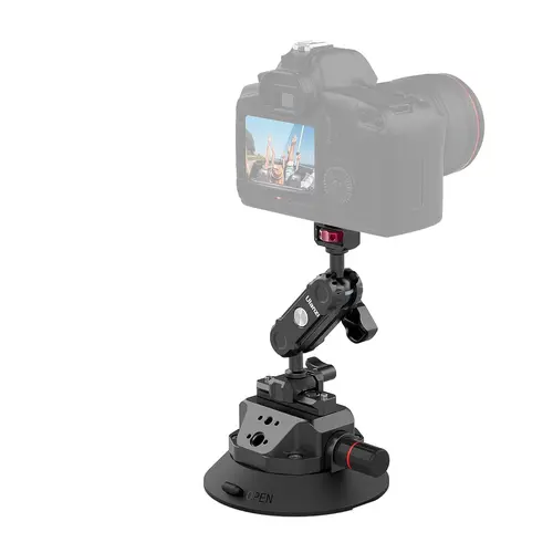 ULANZI SC-02 Metal Camera Suction Cup Mount - 4.5in Pump-Activated Vacuum Mount with Quick Release NATO Magic Arm, Photography & Video Recording Accessories, Fits Cars, Boats, Windows, Sunroofs, Compatible with GoPro, Nikon, Canon, Sony DSLR