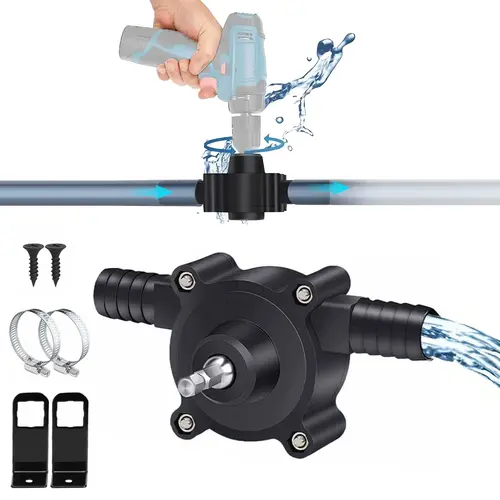 Portable Electric Drill Pump, Self-Priming Diesel, Oil and Water Liquid Transfer Pump, Mini Handheld Fuel Transfer Pump, Easy Setup Pump, Versatile Garden & Outdoor Tool for Daily Use