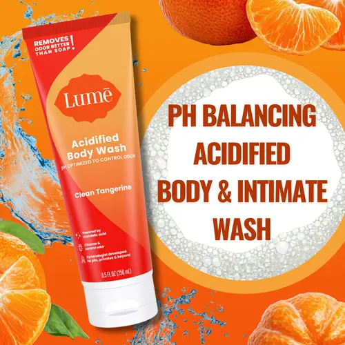 Lume Acidified Body and Intimate Wash with Mandelic Acid - Removes Odor Better Than Soap - Ph Balancing body wash